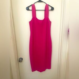 Hot Pink midi dress